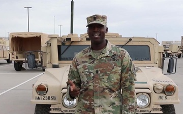 1st Sgt. Carlos Evans sends a shout-out to the Dallas Cowboys