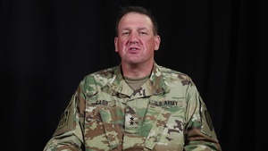 Maj. Gen. Courtney Carr, Indiana National Guard Adjutant General, wishes USARCENT a happy 100th Birthday