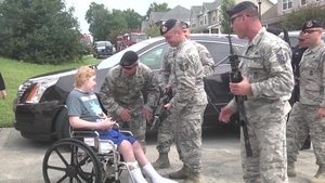 134th Air Refueling Wing visits local boy with Knoxville Police and Fire Departments