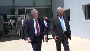 U.S. National Security Advisor, Ambassador John Bolton visits the U.S. Embassy in Jerusalem and meets with U.S. Ambassador to Israel David Friedman, August 21, 2018.