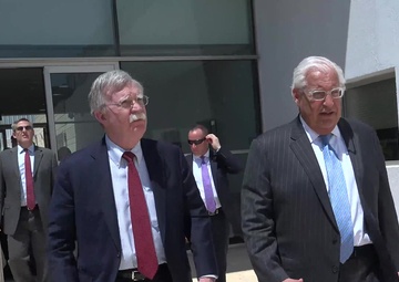 U.S. National Security Advisor, Ambassador John Bolton visits the U.S. Embassy in Jerusalem and meets with U.S. Ambassador to Israel David Friedman, August 21, 2018.
