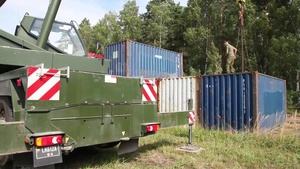 Lithuanian Army supports construction project with the Pa. Air National Guard.