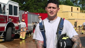 Military firefighters train for combat role