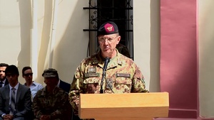 Brunssum Commander Speaks at Resolute Support Change of Command
