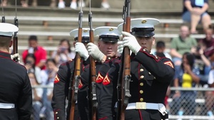 Marine Corps Silent Drill Platoon Performs at Sun Valley High School during Marine Week Charlotte