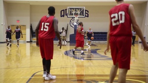 Marines, First responders play an exhibition basketball game
