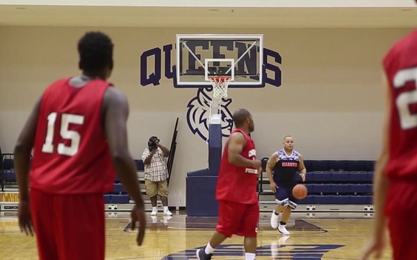 Marines, First responders play an exhibition basketball game