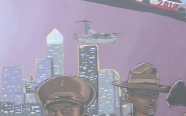 Marine Week Charlotte Mural Unvieling