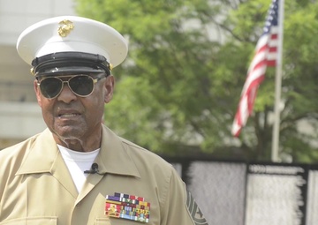 Sgt. Maj. Canley Visits Vietnam Veterans Memorial Wall
