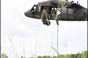 U.S. and Colombian Forces Conduct Fast Rope Exercises