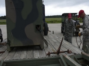 145th Civil Engineering Squadron Load up Generators