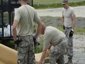 B-Roll 145th Airlift Wing Civil Engineers Tearing Down Tents