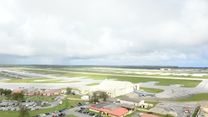 A B-52 and a P-8A Take Off