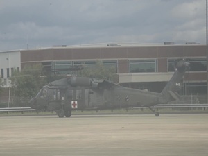 B-Roll North Carolina Army National Guard UH-60 Black Hawk Helicopter Leaves Charlotte