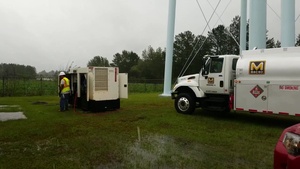 Hurricane Florence_Corps contractors install temporary power to Hoke County, NC water treatment facility