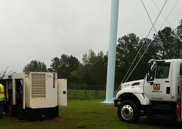 Hurricane Florence_Corps contractors install temporary power to Hoke County, NC water treatment facility