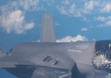 Future of Corps meets it's legacy; F-35B flies over Mt. Suribachi