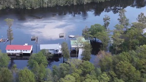 PA National Guard Fly Over Flooded Areas on the Waccamaw River
