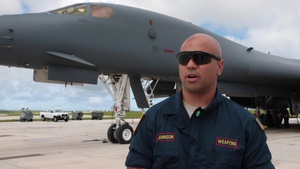 US Air Force Technical Sergeant Justin Johnson speaks about his experience during Exercise Valiant Shield 18