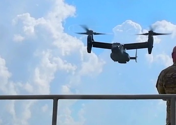 8th SOS and Maritime Operations conduct testing on CV-22 deck-landing vessel