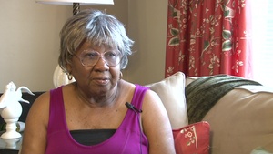 Hurricane Survivor Receives Assisance - Interview with Sadie McAllister