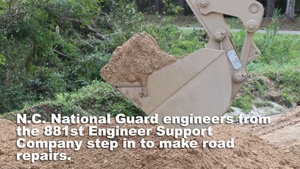 NCNG engineers connect communities by repairing roads