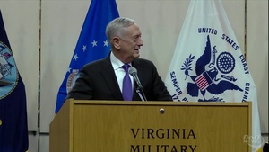 Mattis Delivers Remarks at Virginia Military Institute