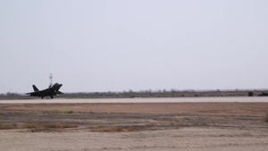 F-22 Landing at 332nd AEW