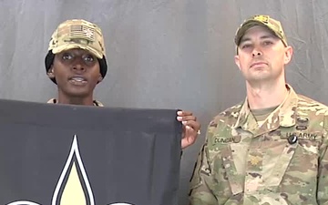 new orleans saints shoutouts- CW2 Dorshekia Clark and Maj. Jeremy Duncan