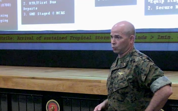 MCRD Parris Island hurricane preparation brief