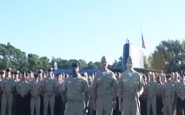 USS West Virginia Gives a Shout-out &quot;Go Navy, Beat Army&quot;