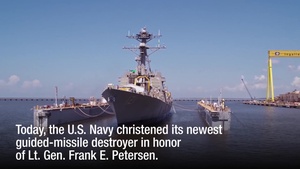 Frank E. Petersen, Jr. Ship Christening