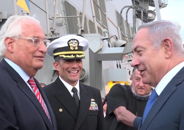 BRoll - Israeli PM Netanyahu visits USS Ross in Ashdod to celebrate Navy’s birthday