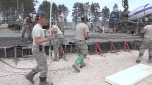 110 CES Pouring Concrete at Adazi, Latvia