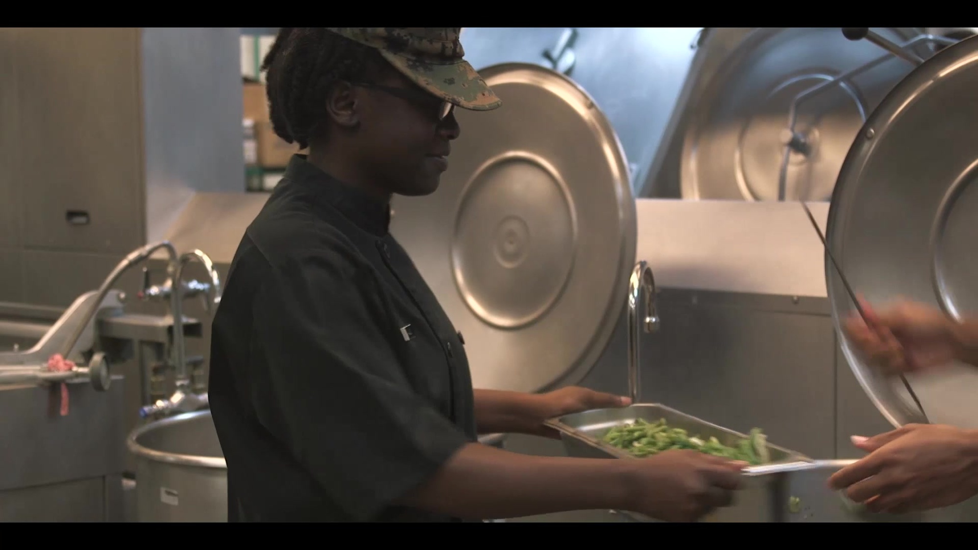 Cpl. Pedruna Adams, a food service specialist, primes the audience for the 2018 Marine Corps Air Station Cherry Point, N.C., Chef of the Year competition, Oct. 18, 2018. Four food service specialists go head-to-head to see which Marine can make the cut and be crowned the Chef of the Year. The contestants are winners of 2018 Chef of the Quarter competitions. Participants are judged on the taste of the food, their table presentation, and their knowledge of their chosen cuisine. Cpl. Pedruna Adams is with Headquarters and Headquarters Squadron, MCAS Cherry Point. (Marine Corps video by Sgt. Cody Shepard and Cpl. Morgan Collett)