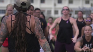 Ashley Horner visits Okinawa for Domestic Violence Prevention Month