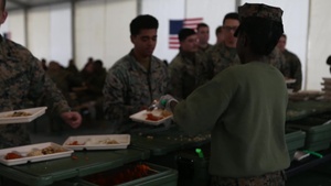 Food Service Marines Serving Dinner