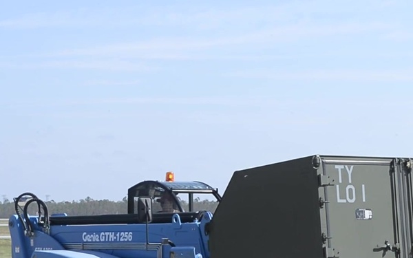 823rd Red Horse Squadron Cleans up Hangar damaged by Hurricane Michael