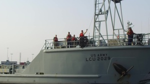 Army Watercraft Leaving Kuwait Naval Base