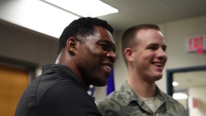 Herschel Walker visits Barksdale AFB