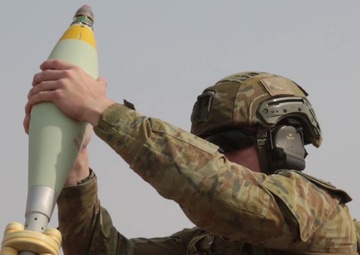 Task Group Taji mortar range