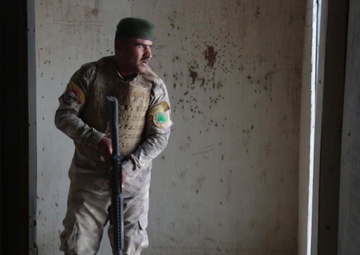 Iraqi Border Guard Force maneuvering in subterranean