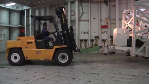 The 835th Transportation Battalion Offloads Cargo from the Green Lake Cargo Vessel