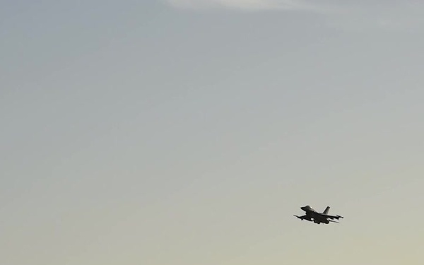 Trident Juncture 2018-F-16s taking off