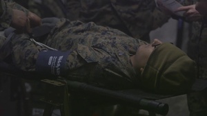 CLB-2 Corpsman Perform Mass Casualty Drill