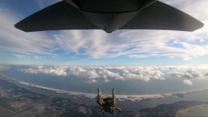 Special Tactics operators perform military free fall at MoH Celebration