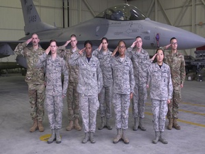 8 FW Airmen Presenting Arms and Order Arms