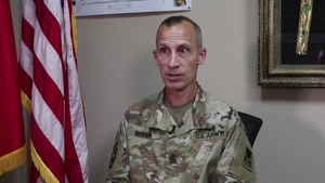 Command Sgt. Maj. Ty Emmans Interview