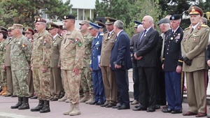 BROLL: Romanian 9th Mechanized Brigade Ceremony