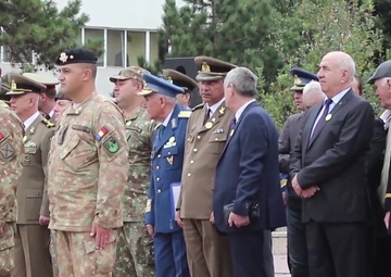 BROLL: Romanian 9th Mechanized Brigade Ceremony